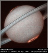 土星的极光哈勃太空望远镜摄